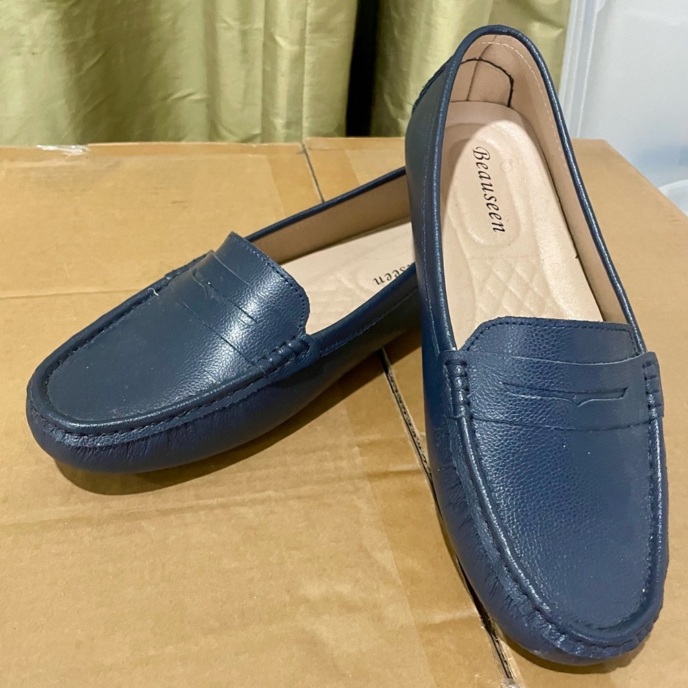 Women's Navy Loafers